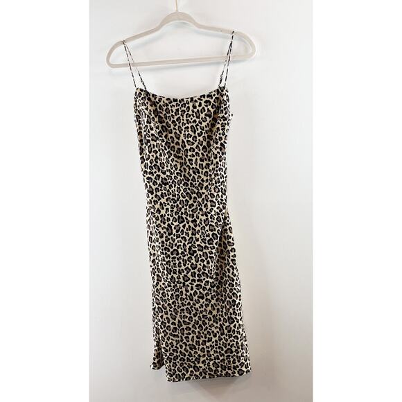 Abercrombie & Fitch The Julia Slip Midi Dress Leopard XS - Picture 9 of 11